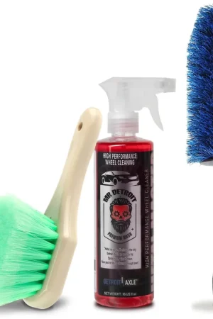 Premium 16oz Wheel Cleaner, Wheel Body Brush and Wheel Barrel Brush