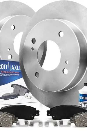 6pc Rear Disc Rotors and Ceramic Brake Pads Kit High Quality