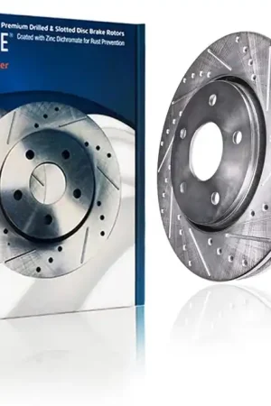 Front Drilled and Slotted Brake Rotors (Pair) Exclusive Offer