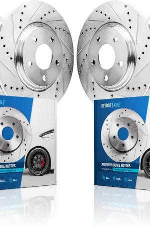 Hot Picks 4pc Front & Rear Drilled and Slotted Brake Rotors Kit