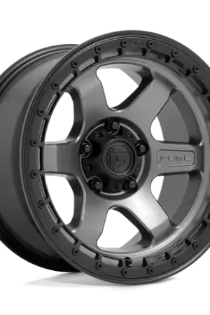 Professional Grade Fuel 1PC D752 BLOCK 6X120 18X9 +20 MATTE GUNMETAL WITH BLACK RING