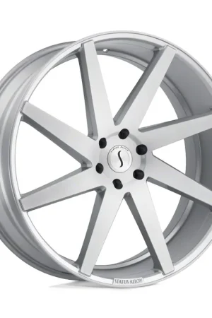 Status Brute Silver with Brushed Machined Face Wheel; 22x9.5; 15mm Offset Weekend Sale