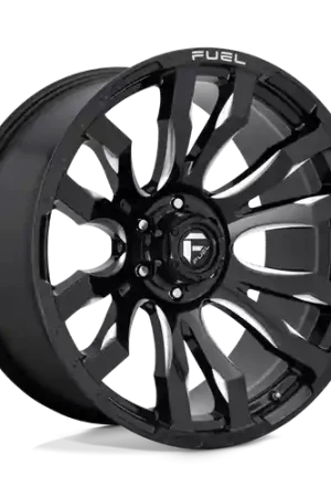 Fuel 1PC D673 BLITZ 6X135 18X9 -12 GLOSS BLACK MILLED Flash Sale
