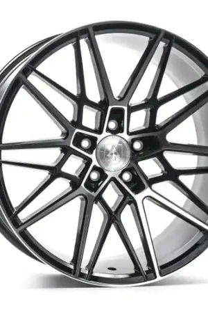 Trusted Brand Axe CF1 5x127 20X9+25 BLACK AND POLISHED FACE