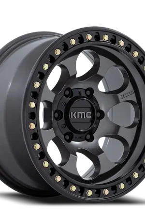 Kmc Km550 Riot Sbl Wheel 18x9 6x139.7 Anthracite With Satin Black Lip 18mm - FREE T-SHIRT INCLUDED! Markdown