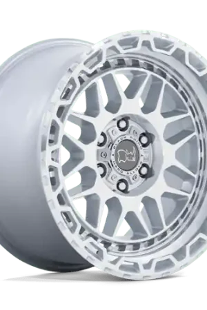 Warranty Included Black Rhino HOLCOMB 6X139.7 18X9.5 -18 GLOSS SILVER W/ MIRROR CUT FACE