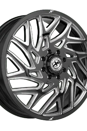 Clearance Xf Off-Road Xf-229 Dually Wheel 20x8.25 8x165.1 Gloss Black & Milled 110mm