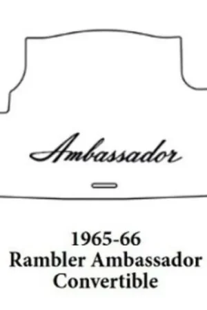 Trunk Floor Mat Cover 1pc for 1965 AMC Rambler Classic Ambassador Convertible Limited Time