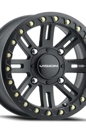 Vision Manx 2 Beadlock 356 Atv Utv Wheel 15x7 4x136 Satin Black 13mm Time-Limited