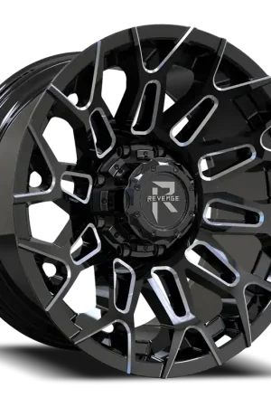 Buy Today Revenge Rv203 Wheel 20x10 8x180 Black Milled -19mm - FREE T-SHIRT INCLUDED!