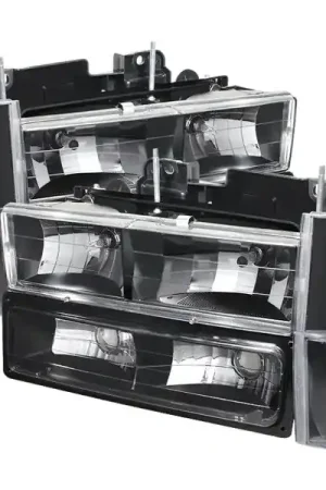 xTune GMC Yukon 92-93 Crystal Headlights w/ Corner & Bumper Black HD-JH-GMCCK88-AM-BK-SET Place Order