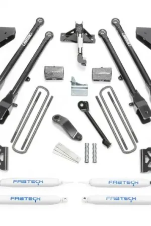 Exclusive Offer Fabtech 05-07 Ford F350 4WD 6in 4Link Sys w/Coils & Perf Shks