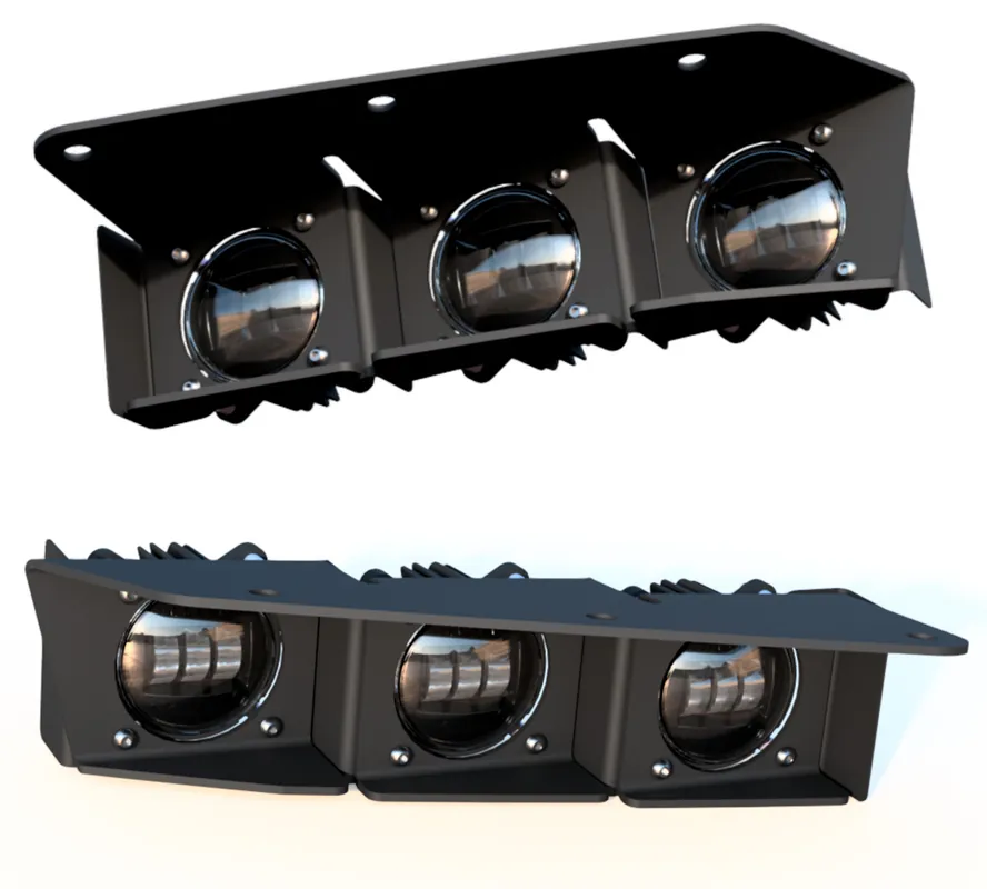 Oracle Lighting ORACLE Lighting 2021-2024 Ford Bronco Triple LED Fog Light Kit for Steel Bumper FQCV 5890-006 Latest