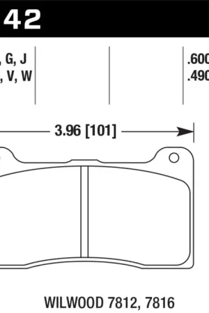 Best Seller Hawk Wilwood 7816 HP+ Race Brake Pads