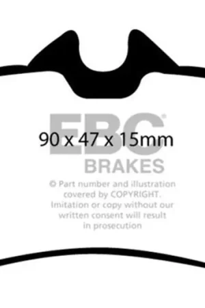 EBC 94-04 Ford Mustang 4.6 Cobra Yellowstuff Rear Brake Pads Worldwide Shipping