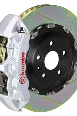 Brembo 15-18 M3 Excl CC Brake Fr GT BBK 6Pis Cast 365x34 2pc Rotor Slotted Type1-Silver Exclusive
