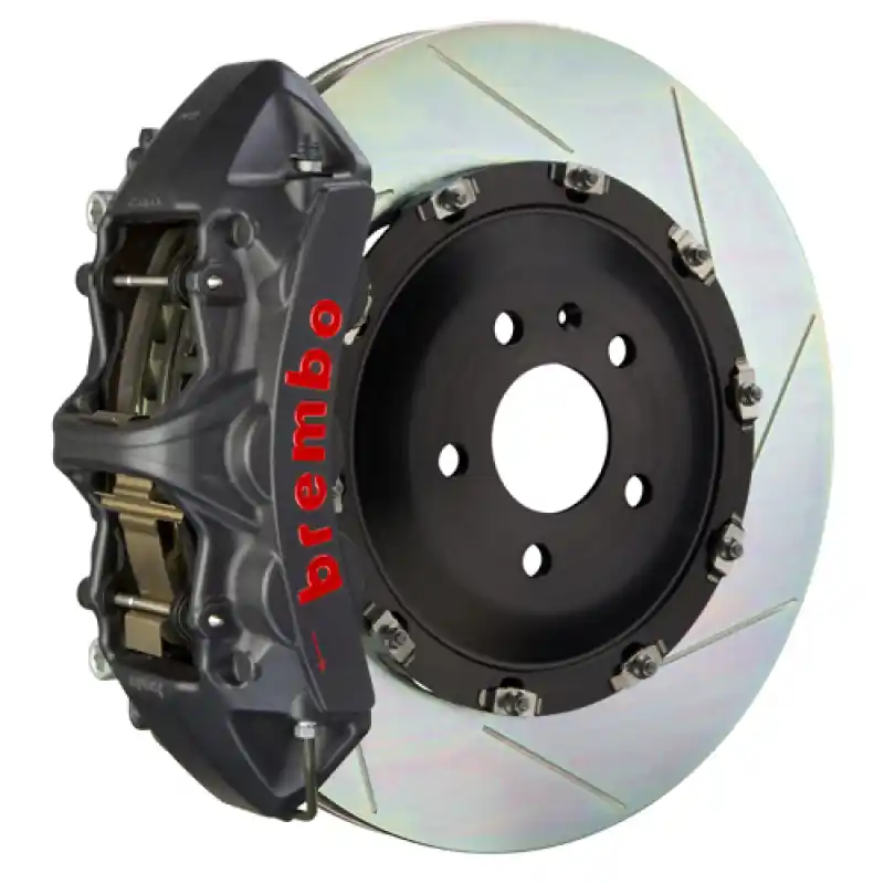 New Arrival Brembo 06-08 RS4 Front GTS BBK 6 Piston Cast 380x34 2pc Rotor Slotted Type-1-Black HA