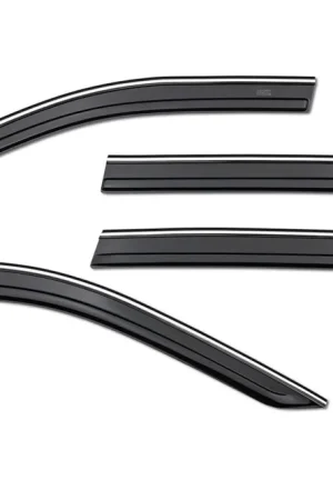 Husky Liners Low Profile Ventvisor Deflector; Smoke with Chrome Trim; Outside Mount; 4 pc BBVR 2884074 Secure Checkout