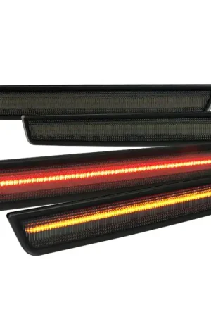 Spec-D Smoked Front and Rear LED Side Marker Lights SPE LSM-CHA15GLED4P-VS Hot Deal