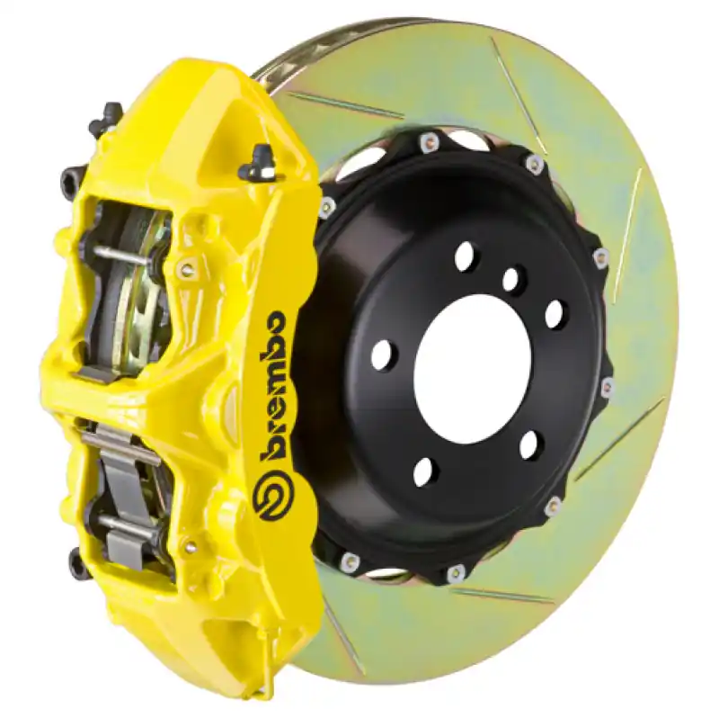 Last Chance Brembo 95-99 M3 Front GT BBK 6 Piston Cast 355x32 2pc Rotor Slotted Type1-Yellow