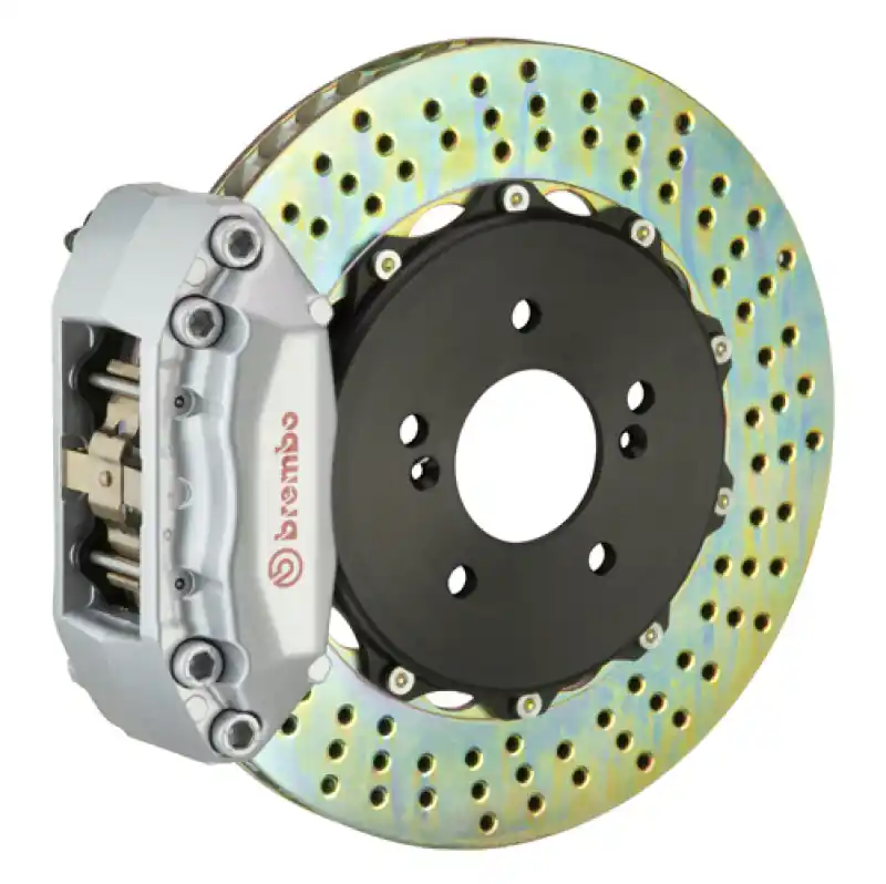 Special Offer Brembo 01-03 CL/98-02 Accord V6/99-03 TL Fr GT BBK 4Pist Cast 2pc 328x28 2pc Rotor Drilled-Silver