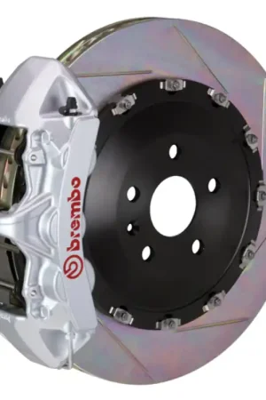 Brembo 04-10 5-Series (Excl. xDrive/M5) Fr GT BBK 6Pist Cast 405x34 2pc Rotor Slotted Type1-Silver Original