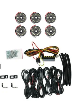 KC Cyclone V2 LED Rock Light - 6-Light System - Clear - 5W Flood Beam Flash Sale