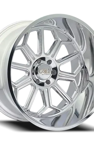 Cast Aluminum Wheels Auburn 9117 PO 24x14 Milled Spokes Polished 8 On 170 Bolt Pattern -76 Offset Cali Offroad Wheels Next Day Delivery