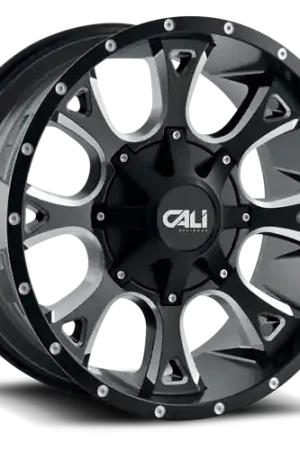 Limited Offer Cast Aluminum Wheels Anarchy 9103 SB 20x12 Milled Spokes Satin Black 8 On 165.1/8 On170 Bolt Pattern -44 Offset Cali Offroad Wheels