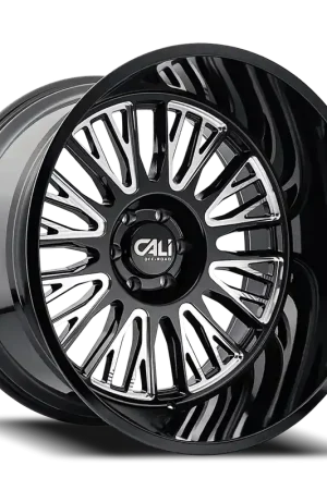 Cast Aluminum Wheels Vertex 9116 BM 26x14 Milled Gloss Black 8 On 165.1 Bolt Pattern -76 Offset Cali Offroad Wheels Luxury