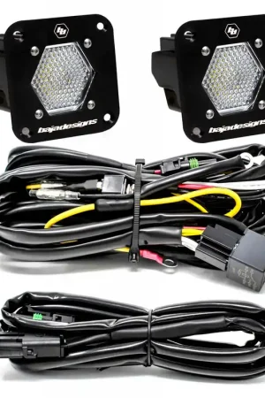 Hassle-Free Returns LED Light Pods S1 Pair Work/Scene LED Flush Mount Backup Kit Baja Designs