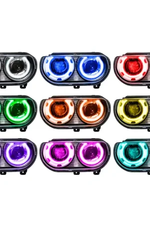 Warranty Included Oracle 08-14 Dodge Challenger SMD HL (HID Style) - ColorSHIFT w/o Controller