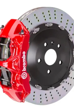 Brembo 19+ A6 (C8)/19+ A7 (C8) Front GT BBK 6 Piston Cast 405x34 2pc Rotor Drilled-Red Crafted