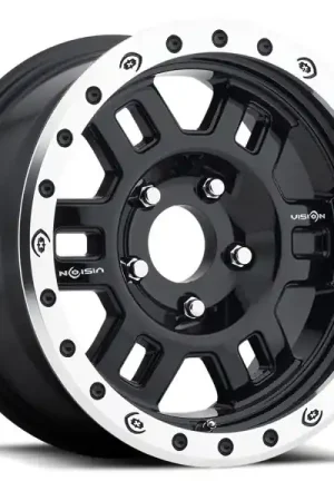 Seasonal Sale Vision Wheels Manx 398 Gloss Black Machined Lip 16x7 0mm Offset 5x127 (5x5)