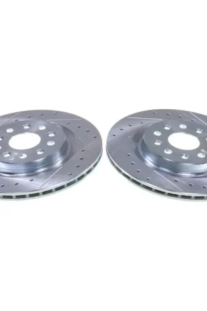 Power Stop 22-24 Jeep Grand Cherokee Rear Drilled & Slotted Rotor - Pair Crafted