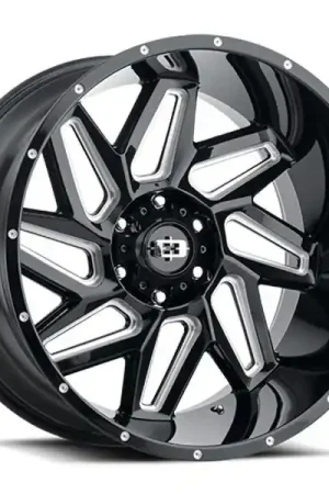 Popular Vision Wheels Spyder 361 Gloss Black Milled Spoke 20x10 -25mm Offset 6x135