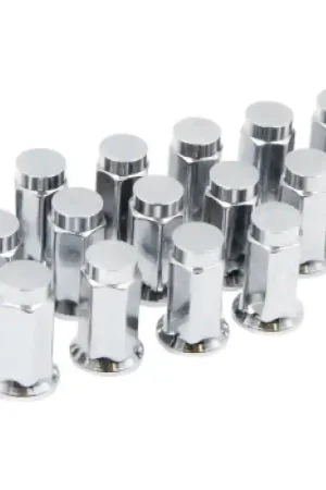 Bulk Order Raceline Hex/Flat Lug Nuts - 10mm x 1.25/14mm - 16 Pack - Chrome