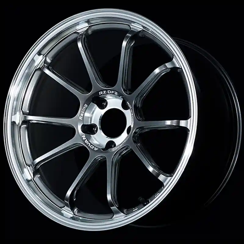 Fresh Stock Advan RZ-DF2 19x9.5 / +22 Offset / 5x120 / 72.5mm Bore / Diamond Cut and Hyper Platinum Black