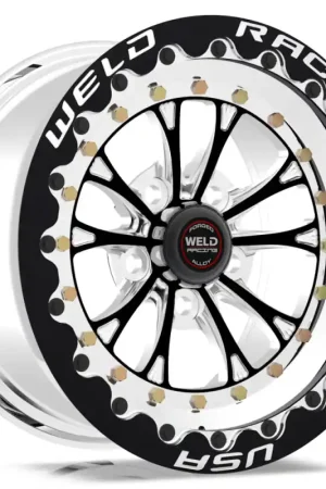 Weld Vitesse 15x10 / 5x4.5 BP / 6.5in. BS Polished Wheel - Black Single Beadlock MT Markdown