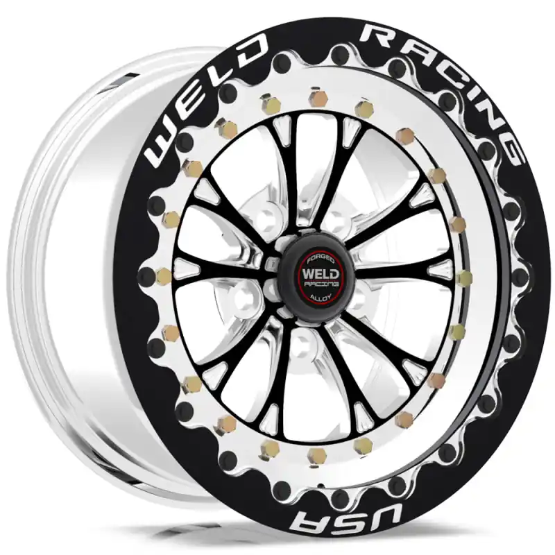 Weld Vitesse 15x10 / 5x4.5 BP / 6.5in. BS Polished Wheel - Black Single Beadlock MT Markdown