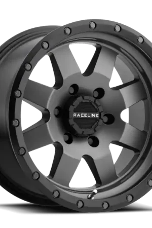 Raceline 935G Defender 17x9in / 5x139.7 BP / -12mm Offset / 107.95mm Bore - Gunmetal Wheel Authentic