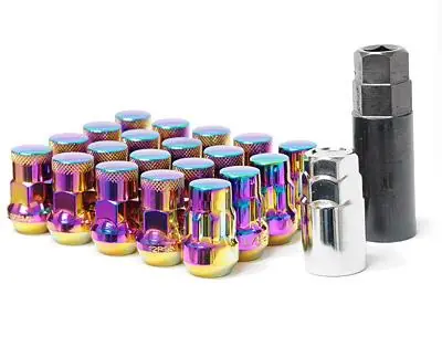 Trusted Brand Wheel Mate Muteki SR35 Close End Lug Nuts w/ Lock Set - Blue 12x1.25 35mm
