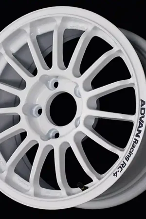 Advan RC-4 15x6.5 / +35 Offset / 5x114.3 / 73mm Bore / Rally White Premium