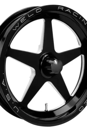 Weekend Sale Weld Alumastar 1-Piece 15x3.5 / Anglia Spindle MT / 1.75in. BS Black Wheel - Non-Beadlock