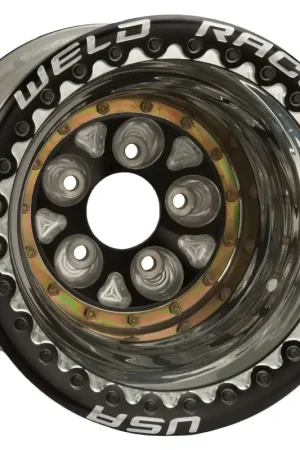 Weld Magnum Pro 16x16 / 5x5 BP / 4in. BS Black/Polished Wheel - Ultralite Black Double Beadlock Express Delivery