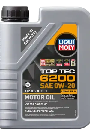 LIQUI MOLY 1L Top Tec 6200 Motor Oil SAE 0W20 Seasonal Sale
