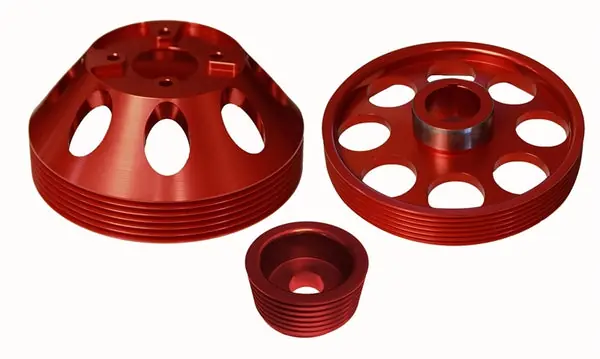 Torque Solution Lightweight WP/Crank/Alt Pulley Combo (Red): Hyundai Genesis Coupe 3.8 2010+ Shop Now