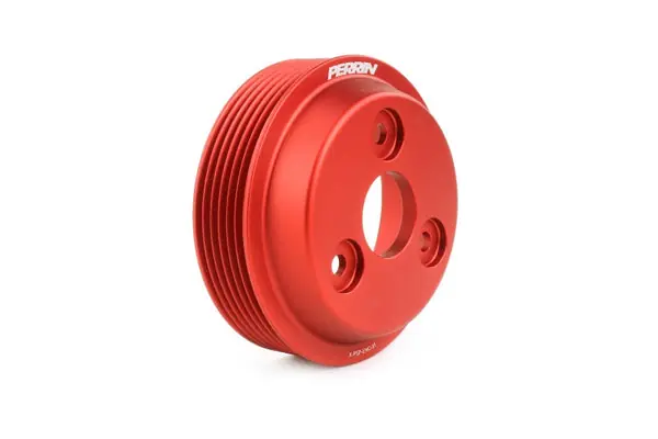 Grab Now PERRIN 22-25 Subaru WRX / 21-25 Crosstrek / 20-25 LGT/OBXT/FXT Lightweight Water Pump Pulley - Red