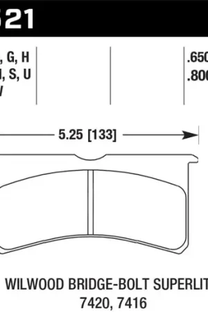 Hawk Wilwood Superlite 4/6 Forged Thin Race DTC-70 Brake Pads Hot Picks