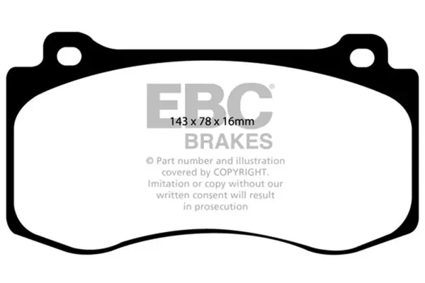 EBC 05-10 Chrysler 300C 6.1 SRT8 Redstuff Front Brake Pads Affordable